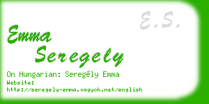 emma seregely business card